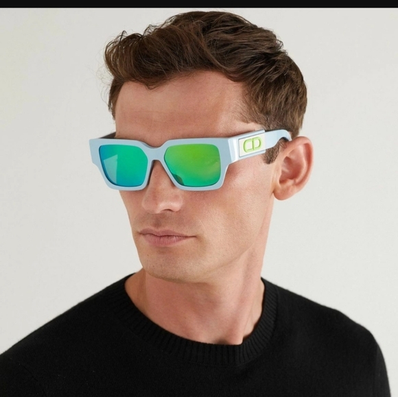 NIB Christian Dior CD SU Square Blue Sunglasses 599$ Retail - Picture 10 of 10